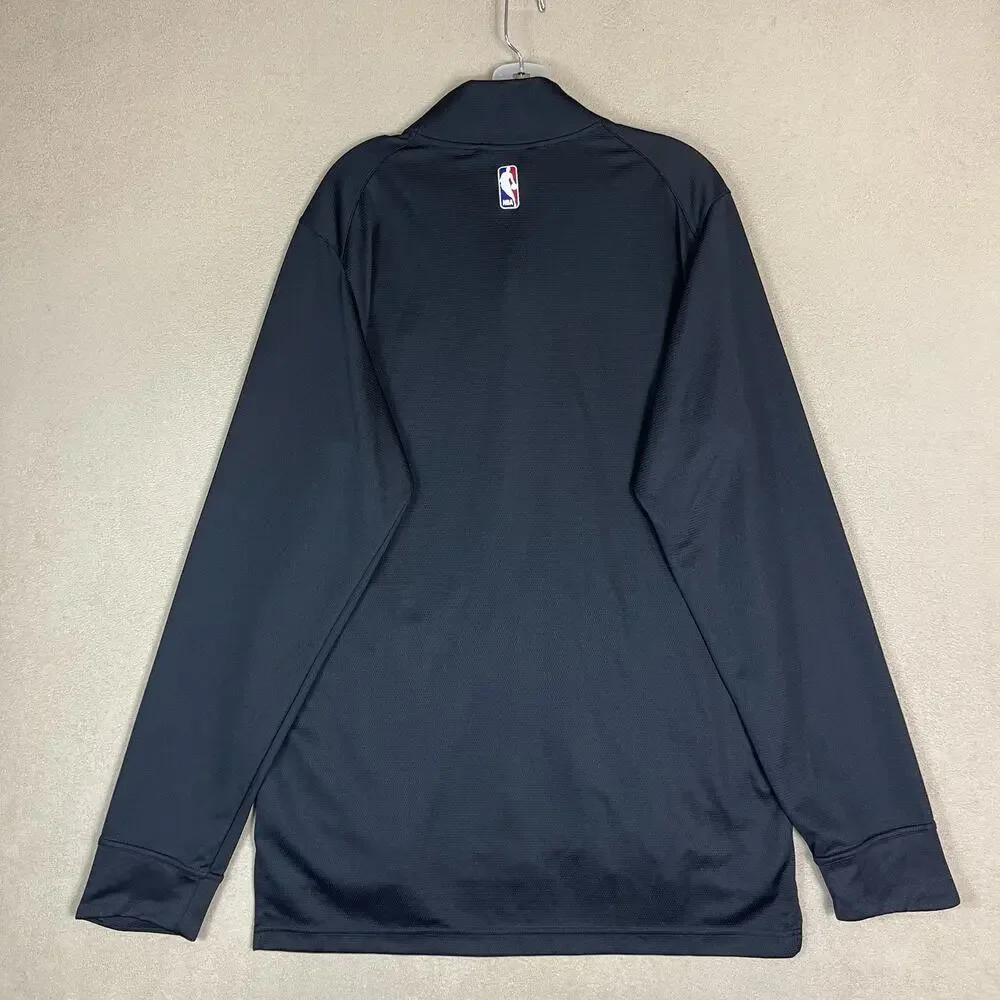 Nike NBA Jacket Mens LT‎ Black Full Zip Utah Jazz Embroidered Logo Dri Fit